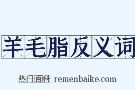 羊毛脂反义词是什么意思的图片